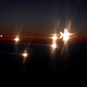 The moon and flares...